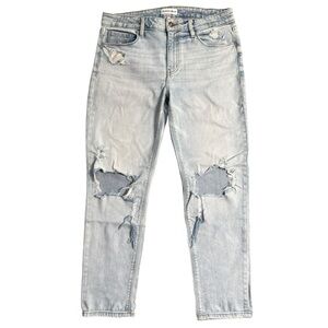 Studio Blue Frankie Mid Rise Girlfriend Jeans Distressed